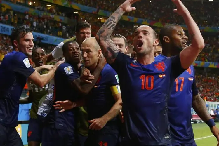 
	Depois de vencer a Espanha de goleada, a Holanda enfrenta a Austr&aacute;lia
 (REUTERS/Tony Gentile)