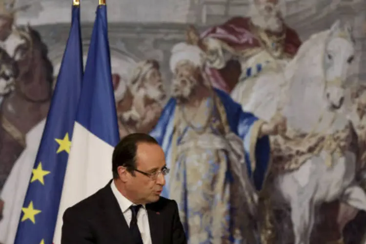 
	O presidente da Fran&ccedil;a, Fran&ccedil;ois Hollande: governo vai detalhar nas pr&oacute;ximas semanas como continuar&aacute; reduzindo seu d&eacute;ficit
 (REUTERS/Philippe Wojazer)