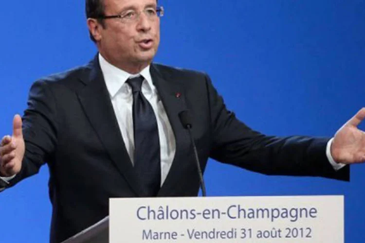 
	O presidente franc&ecirc;s discursa em uma feira em Ch&acirc;lons-en-Champagne: &quot;meu dever &eacute; dizer a verdade aos franceses&quot;
 (Francois Nascimbeni/AFP)
