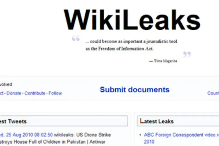 Home do Wikileaks: autoridades lamentam a publicação dos documentos secretos (Reprodução)