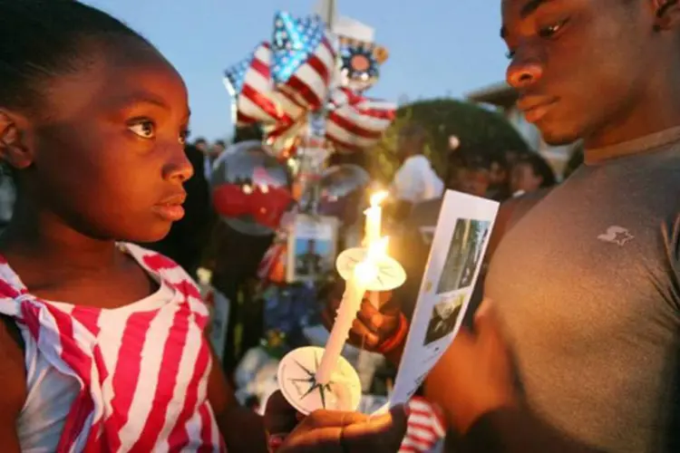 Homenagem feita ao jovem morto Trayvon Martin (Getty Images)