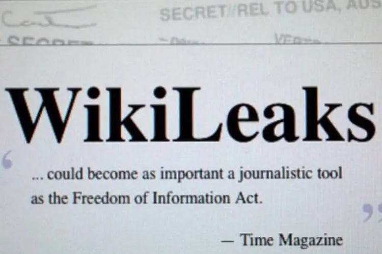 Home do WikiLeaks: site já divulgou cerca de 77.000 documentos confidenciais (.)