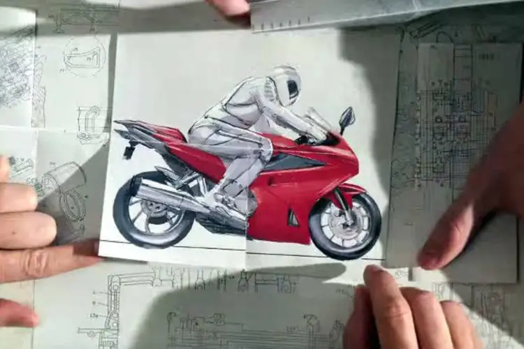 Comercial da Honda: animação em stop motion com desenhos e papéis  (Reprodução)