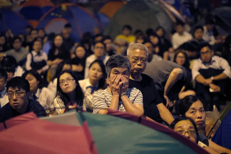 
	Protestos em Hong Kong: manifestantes classificam uma &ldquo;falsa&quot; democracia ao estilo chin&ecirc;s
 (Carlos Barria/Reuters)
