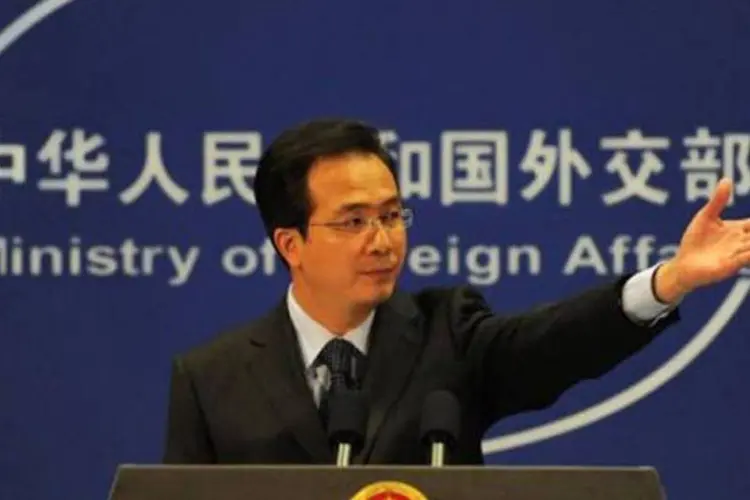 Hong Lei, porta-voz chinês: "Egito" permanece como palavra censurada em sites do país (Frederic J. Brown/AFP)
