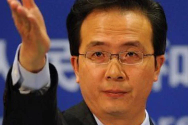 
	Hong Lei, porta-voz do Minist&eacute;rio de Rela&ccedil;&otilde;es Exteriores da China: o representante n&atilde;o especificou quando continuar&atilde;o as&nbsp;&quot;conversas&quot;
 (Frederic J. Brown/AFP)