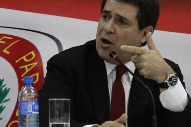 
	Horacio Cartes:&nbsp;Cartes (Partido Colorado) venceu as elei&ccedil;&otilde;es em 21 de abril com 45,91% dos votos
 (REUTERS/Jorge Adorno)