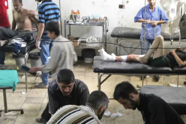 Hospital em Damasco: campanha de vacinação deveria beneficiar 60 mil crianças (Badra Mamet/Reuters)