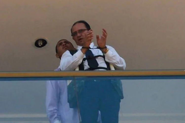 
	Jac Souza dos Santos faz ref&eacute;m em hotel na &aacute;rea central de Bras&iacute;lia
 (José Cruz/Agência Brasil)