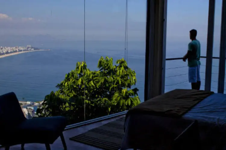 
	Vista de quarto de hotel no Rio de Janeiro: pre&ccedil;o de hospedagem para a Copa caiu devido &agrave; baixa demanda
 (Dado Galdieri/Bloomberg)