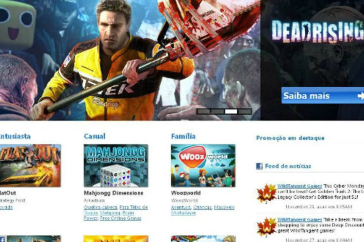 Jogos casuais, sociais e online poderão ser comprados e jogados por meio da plataforma criada pela HP que pode ser acessada por qualquer computador (Reprodução)