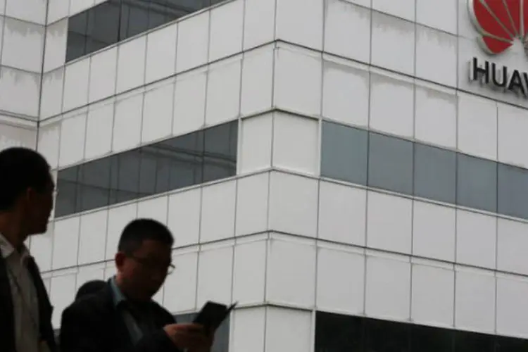 
	Sede da Huawei: espionagem foi revelada por documentos facilitados por Snowden
 (AFP / Aaron Tam)