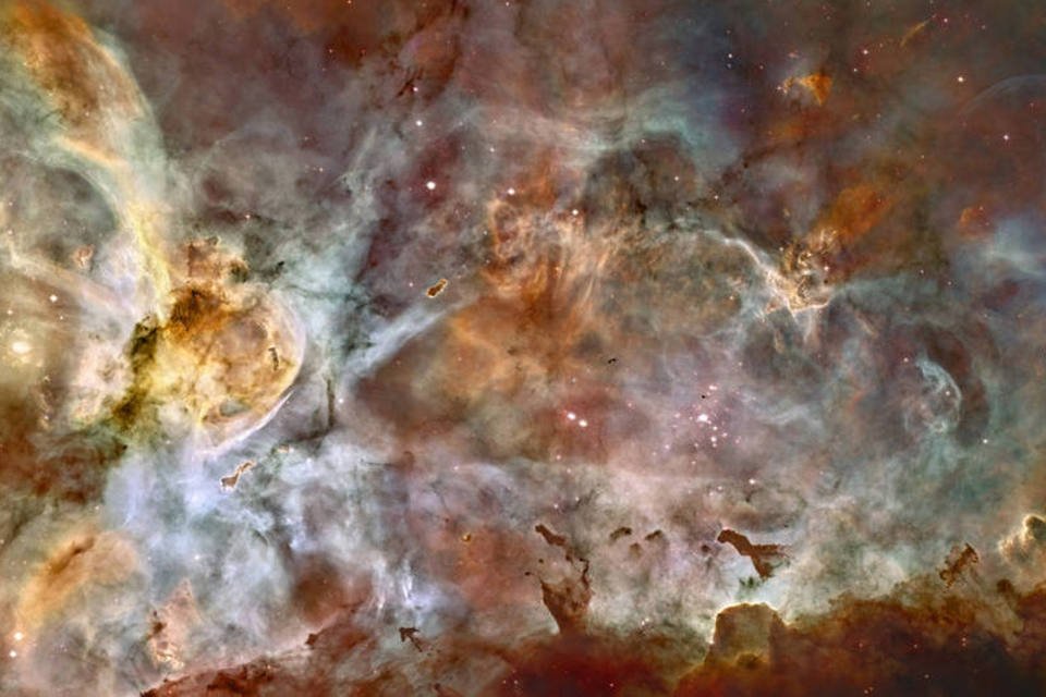 Imagem da nebulosa Carina feita pelo telescópio espacial Hubble (NASA, ESA, N. Smith e Hubble Heritage Team/Reprodução)
