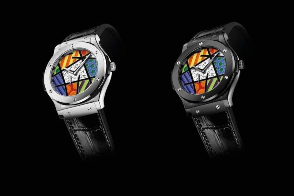 Hublot lança relógio com arte de Romero Britto