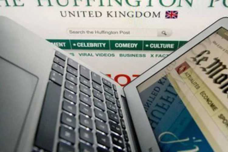 O novo site está disponível no endereço "www.huffingtonpost.fr"
 (Lionel Bonaventure/AFP)