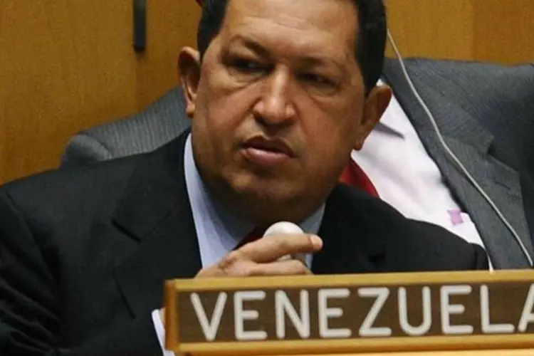 Hugo Chávez, presidente da Venezuela: ele manteve maioria no Parlamento (Jeff Zelevansky/Getty Images)