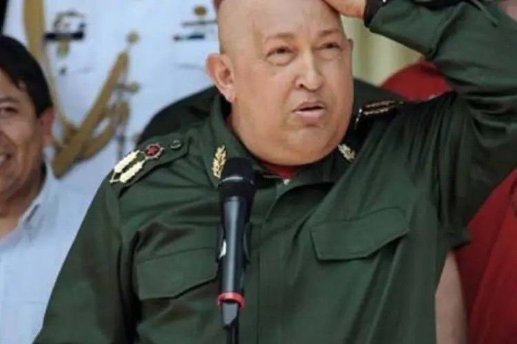 Hugo Chávez: "Pensemos sobre a palavra 'morte'. Aqui não há morte, aqui há vida." (©AFP / Juan Barreto)