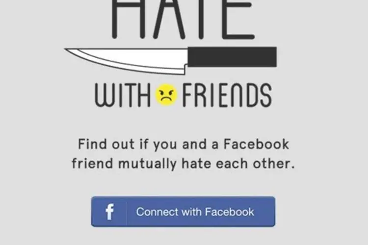 App Hate With Friends: apenas se o seu inimigo também te marcar, ambos são avisados (Reprodução)