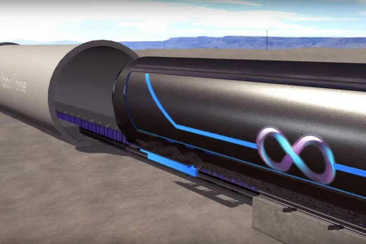 Hyperloop: o sistema de transporte foi idealizado por Elon Musk em 2013 (YouTube/Hyperloop One)