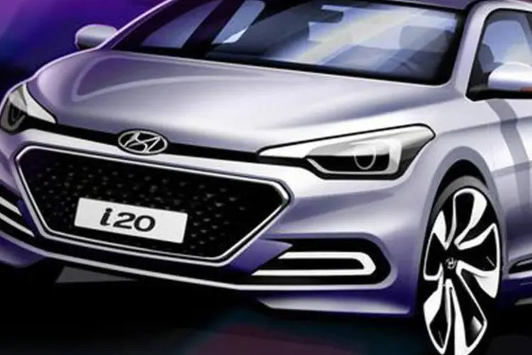 Hyundai i20 2015: o Hyundai i20 padrão será apresentado no início de outubro, durante o Salão de Paris (Divulgação/Hyundai)
