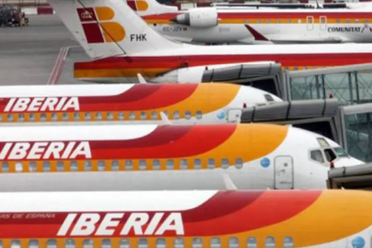 
	Iberia: IAG teve lucro operacional de 690 milh&otilde;es de euros nos tr&ecirc;s meses encerrados em setembro, comparado com um lucro de 270 milh&otilde;es em igual per&iacute;odo do ano passado
 (Pierre-Philippe Marcou/AFP)