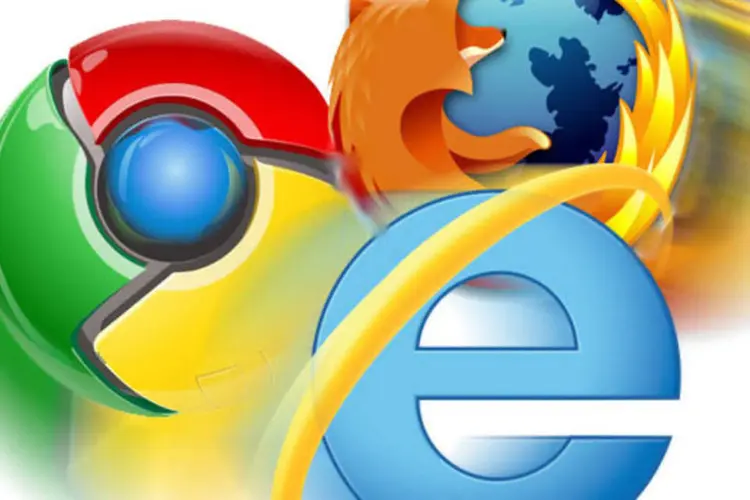 Internet Explorer ainda lidera no Brasil, com 40% de participação.  Chrome possui 35,5% e o Firefox, 23% (Reprodução)