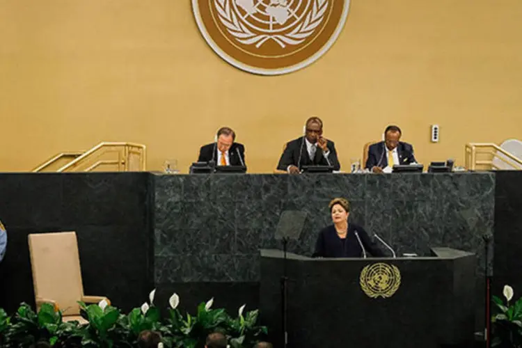 
	Dilma discursa durante Assembleia da ONU: &quot;Jamais a soberania de um pa&iacute;s pode se sobrepor a de outro&quot;
 (Roberto Stuckert Filho/PR)