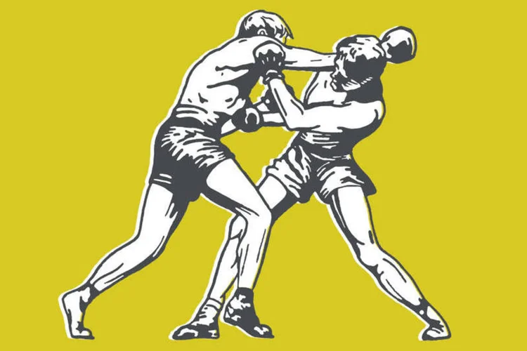 Ilustração de boxeadores lutando (Divulgação / EXAME PME)