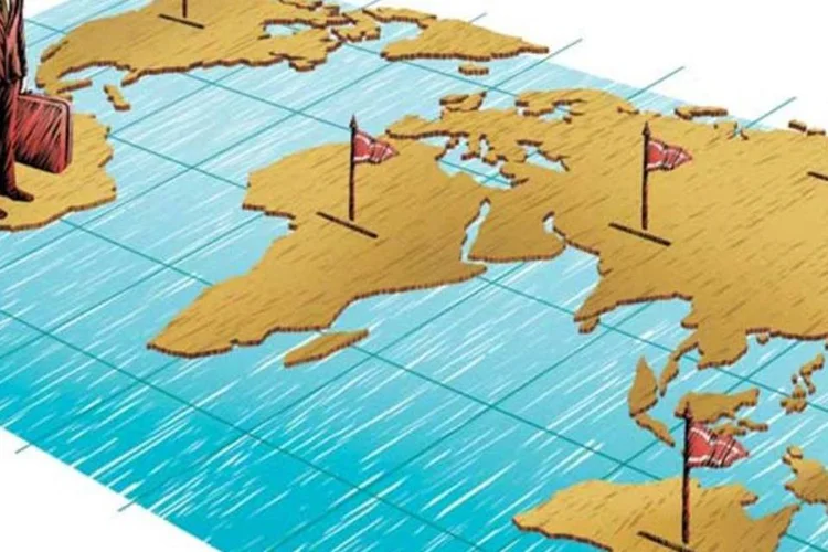 Ilustração - Possibilidades de trabalho do exterior (Adams Carvalho/EXAME.com)