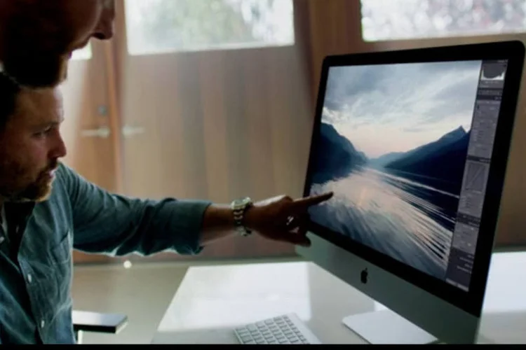
	iMac: o novo modelo possui display de 5K.
 (Reprodução/Apple)