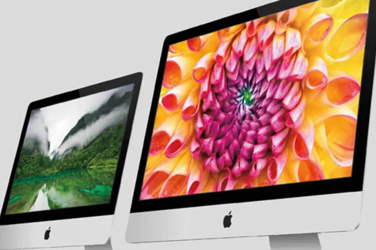 Novos computadores iMac, da Apple: ainda sem data de lançamento para o Brasil, iMacs custarão a partir de 1,3 mil dólares nos EUA (Divulgação)