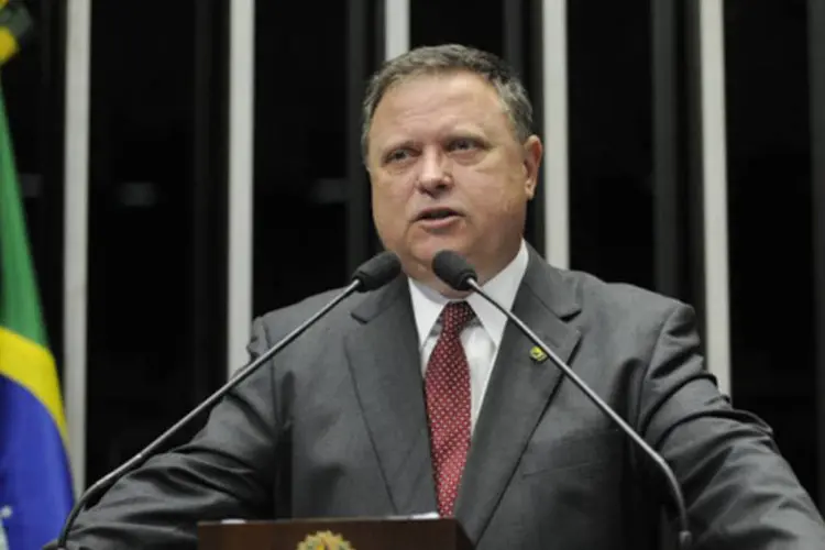 Blairo Maggi: ministro discursou hoje durante o fórum Mais Milho, em Cuiabá (Moreira Mariz/Agência Senado)