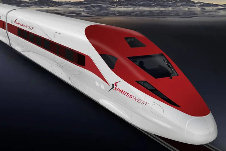 Imagem do trem-bala divulgada pela empresa americana XPressWest, que está desde 2007 tentando emplacar o projeto (XPressWest)