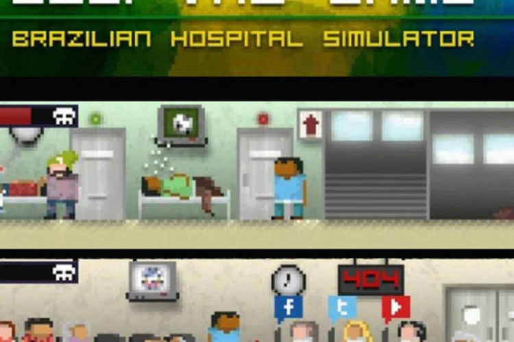 
	Imagem de &quot;SUS - The Game&quot;: corredores lotados, atendentes nas redes sociais e &ldquo;s&oacute; h&aacute; um m&eacute;dico que pode trat&aacute;-lo&quot;. Sua miss&atilde;o &eacute; encontr&aacute;-lo
 (Divulgação Ludum Dare / Montagem EXAME.com)