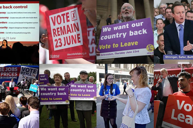 
	Brexit: o debate ser&aacute; a &uacute;ltima grande oportunidade de convencer os indecisos, que superam 10% de acordo com as pesquisas
 (Reprodução/EXAME.com/Getty Images)