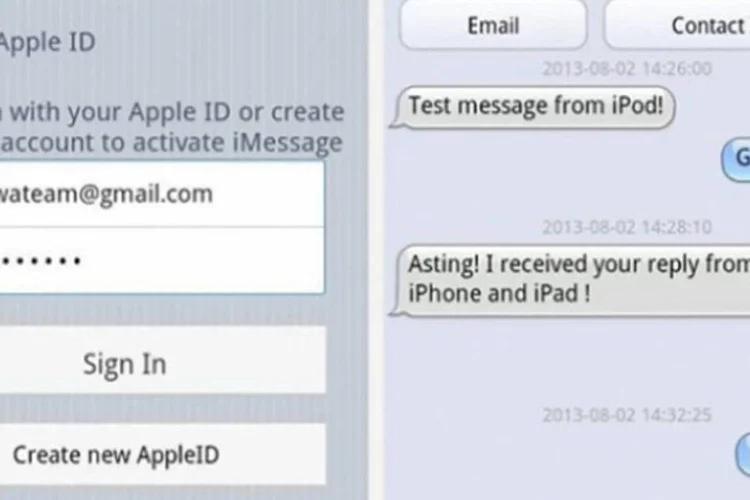 iMessage pirata: programa de fato funcionava, mas, logo de cara, já exigia muitas permissões da pessoa que o instalasse (Reprodução)