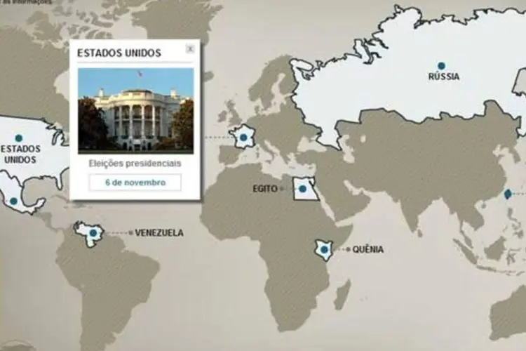 Infográfico - Os países que podem mudar de comando em 2012