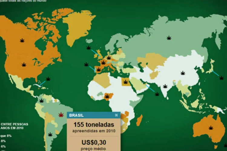 Infográfico - A presença da maconha no mundo