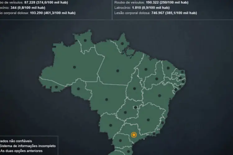 Infográfico - A violência dominou seu estado? (Juliana Pimenta/EXAME.com)