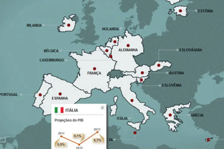 Infográfico - PIB dos países da zona do euro em 2012