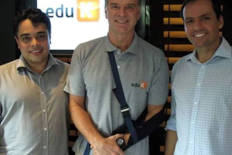 Robson Catalan, Bernardinho e Eduardo Lima da eduK (Camila Lam/Exame.com)