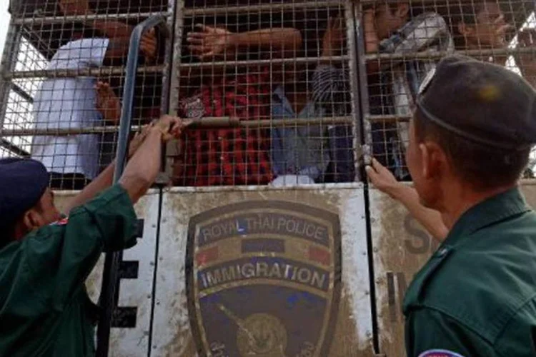 Imigrantes do Camboja: novo regime considera a imigração ilegal uma ameaça (Tang Chhin Sothy/AFP)