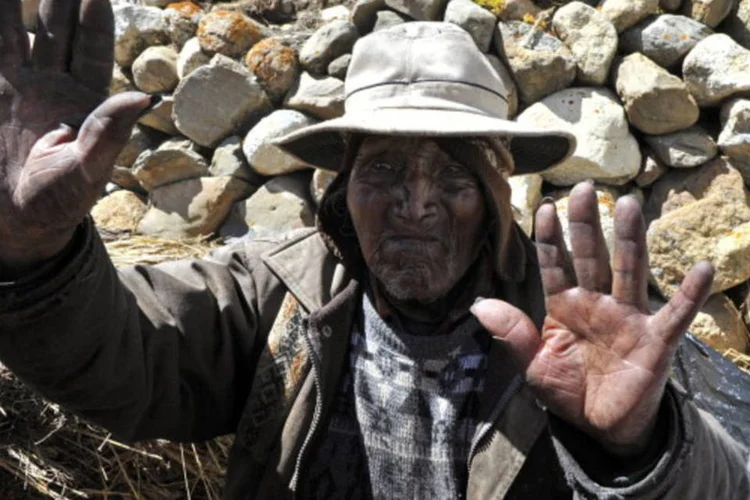 
	Carmelo Flores Laura: segundo autoridades, o ind&iacute;gena era o homem mais longevo do mundo
 (AFP/Getty Images)