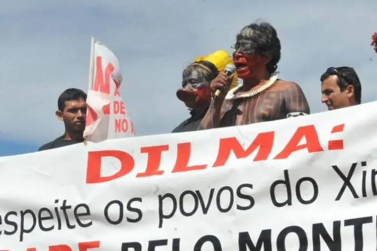 Protesto contra Belo Monte: OEA quer que o governo tenha maior preocupação com os índios da região (ABr)