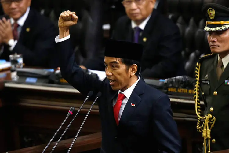 Joko Widodo, novo presidente da Indonésia, durante a posse  (REUTERS/Darren Whiteside)