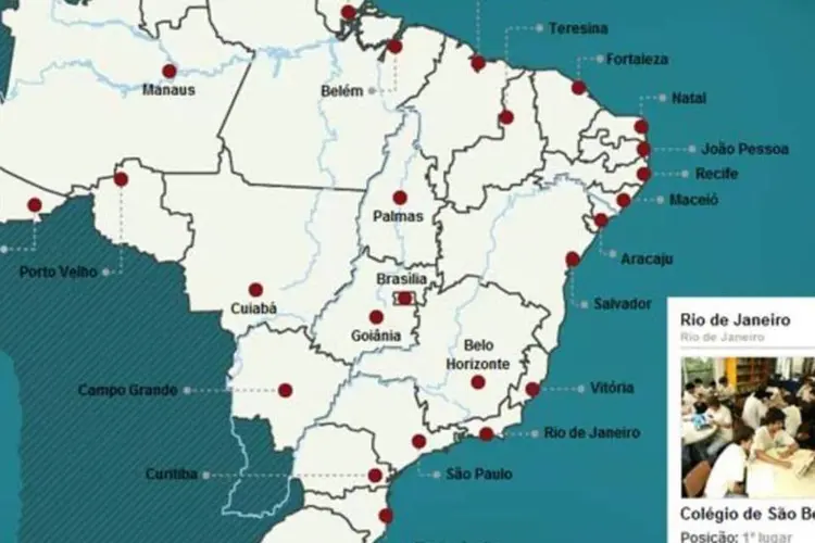 Infográfico - As campeãs do ENEM nas capitais brasileiras