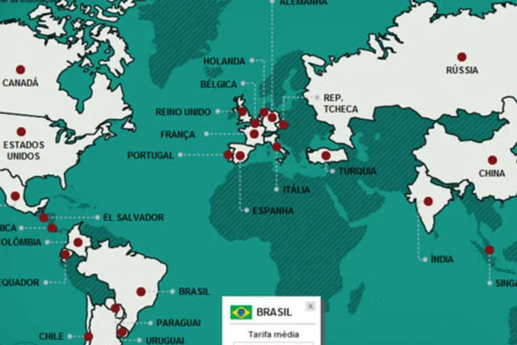 Infografico - Quem paga mais pela energia elétrica no mundo?