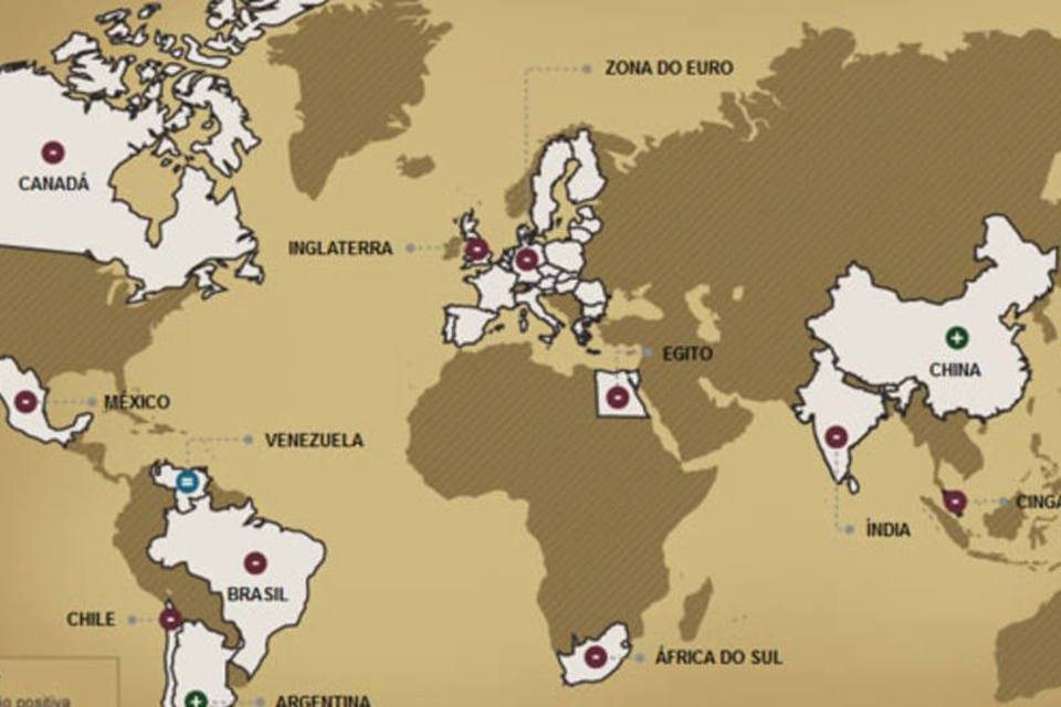 O sobe-e-desce do dólar no mundo todo