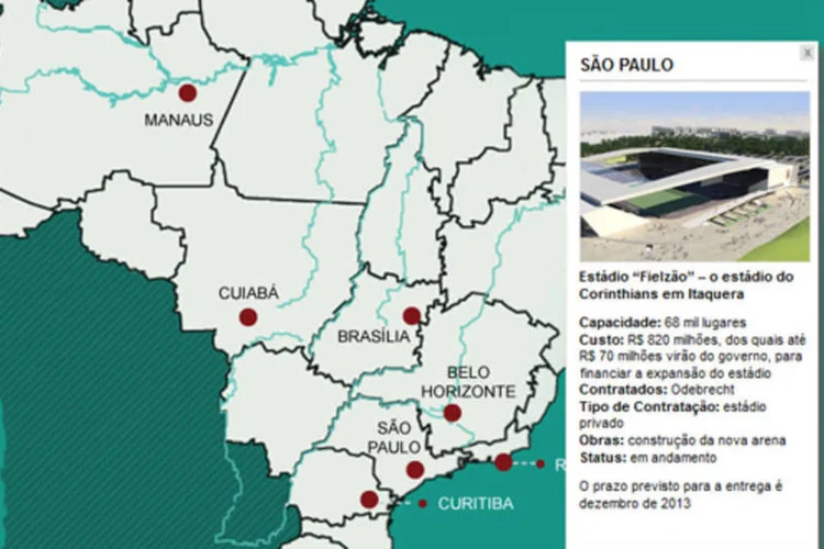 Infografico- Estadios para a copa do mudo