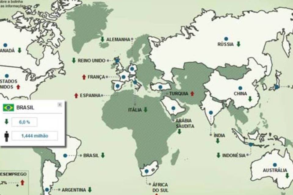 Como está o desemprego nas 20 principais economias do mundo